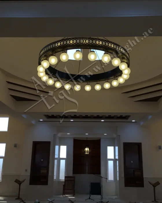 Khalfan Kharbash Mosque Antique Brass Chandeliers by Art Light