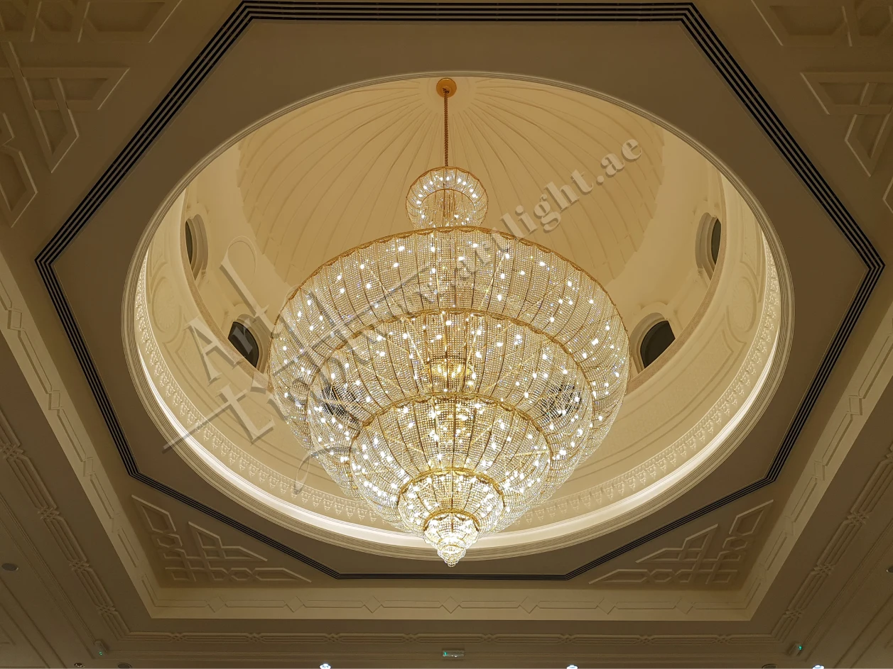 Al Muflihoon Mosque Crystal Brass Chandeliers by Art Light