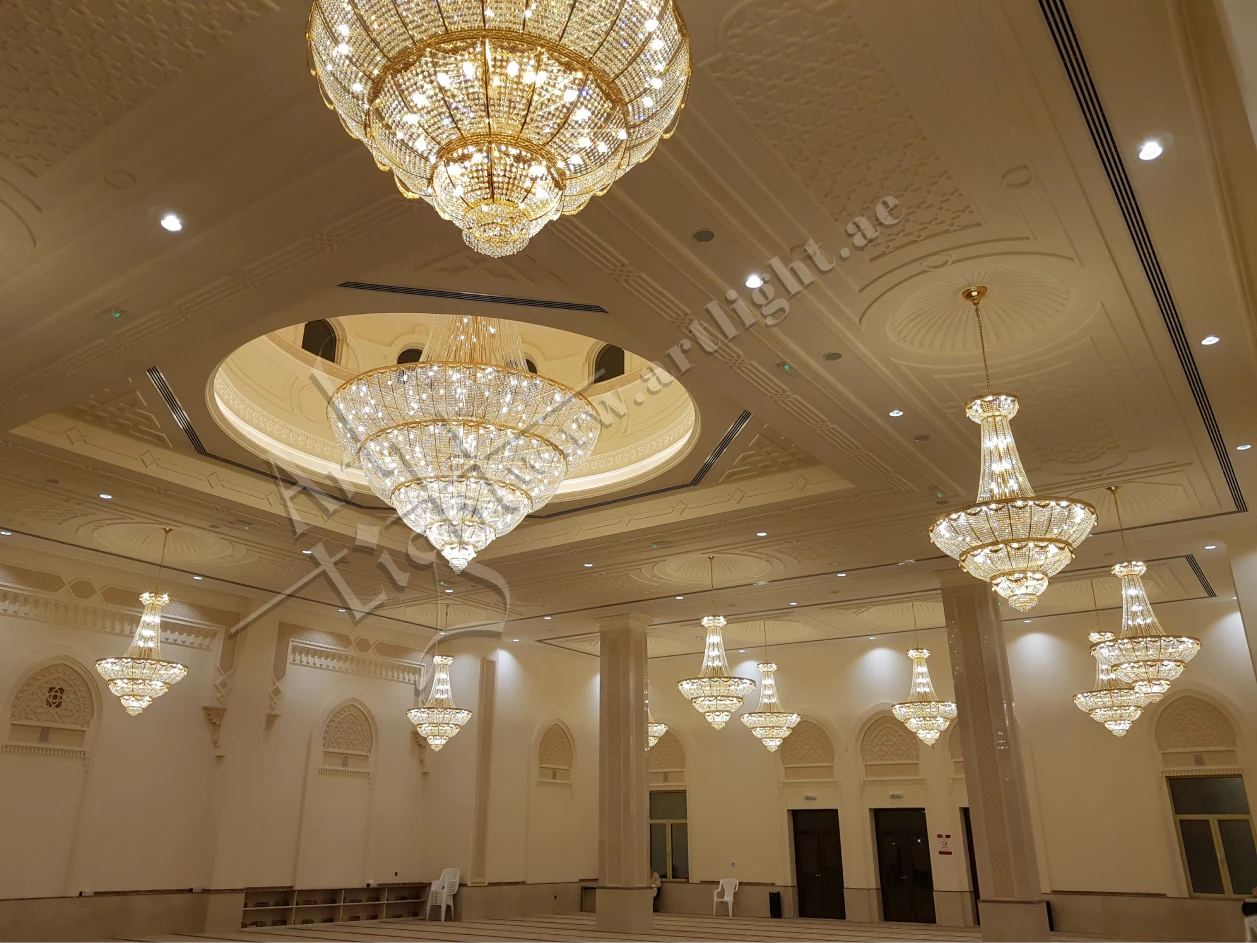 Al Muflihoon Mosque Crystal Chandeliers by Art Light