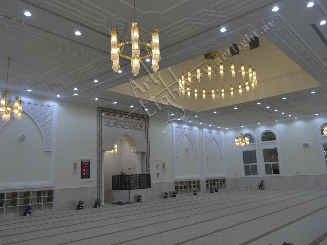 Al Shanqeet Mosque Crystal Brass Chandeliers by Art Light