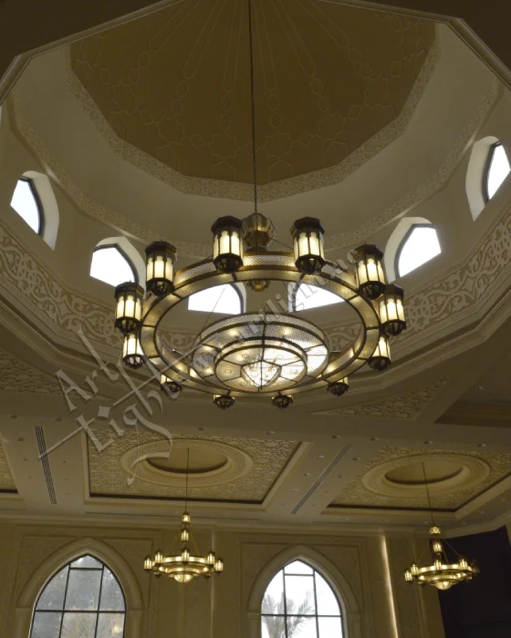 Bin Harmal Mosque Brass Chandeliers by Art Light