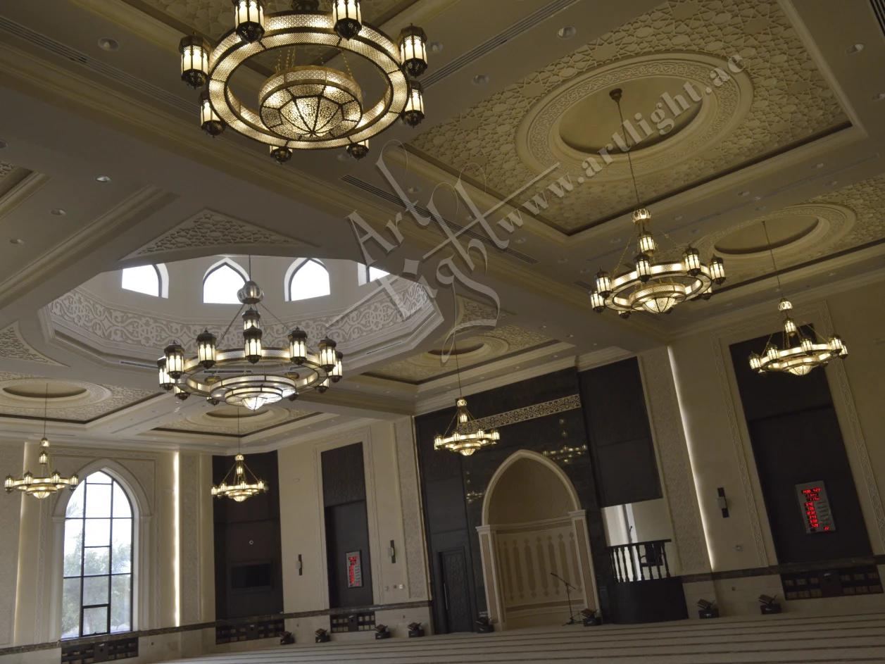 Bin Harmal Mosque Antique Brass Chandeliers by Art Light