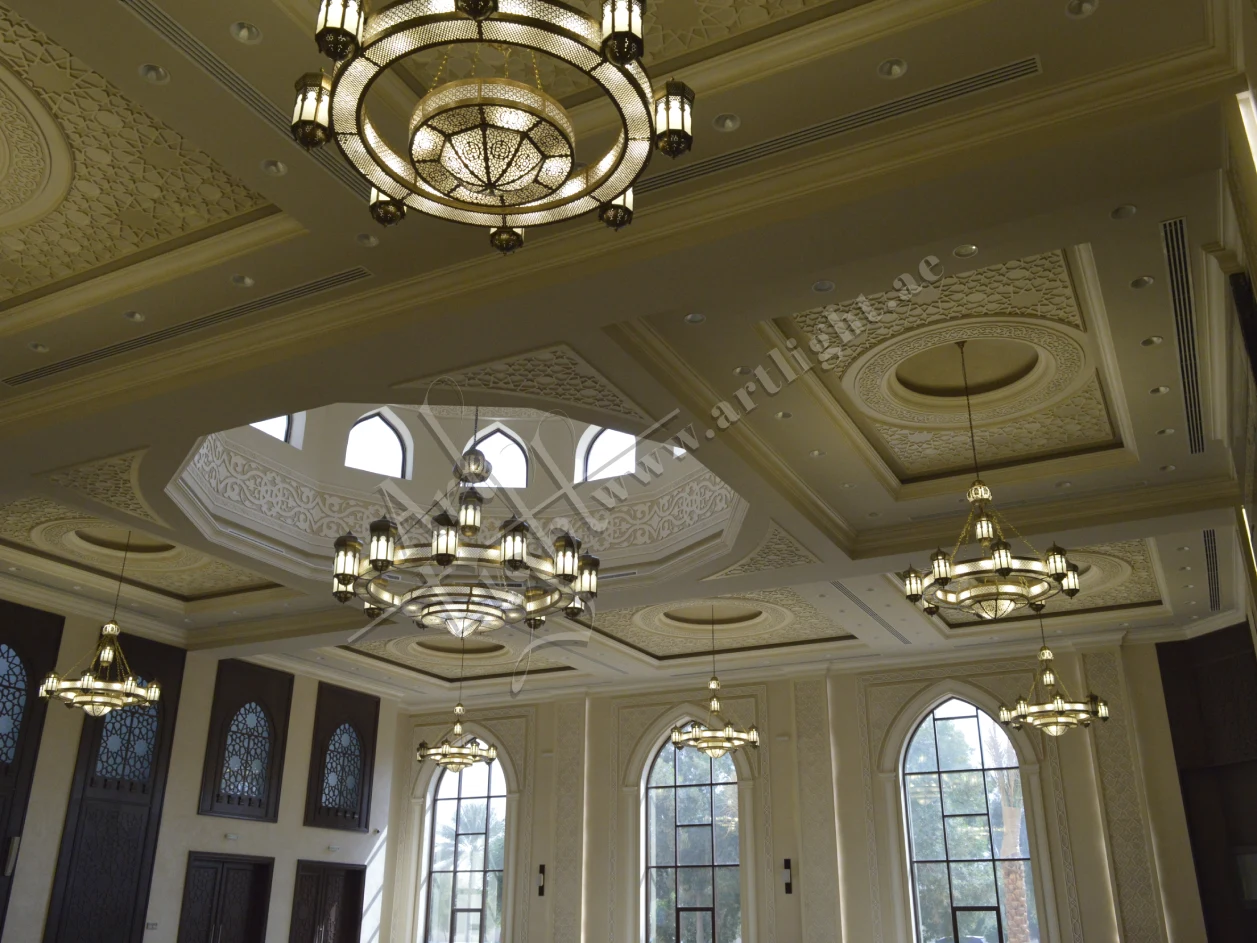 Bin Harmal Mosque Antique Brass chandeliers by Art Light
