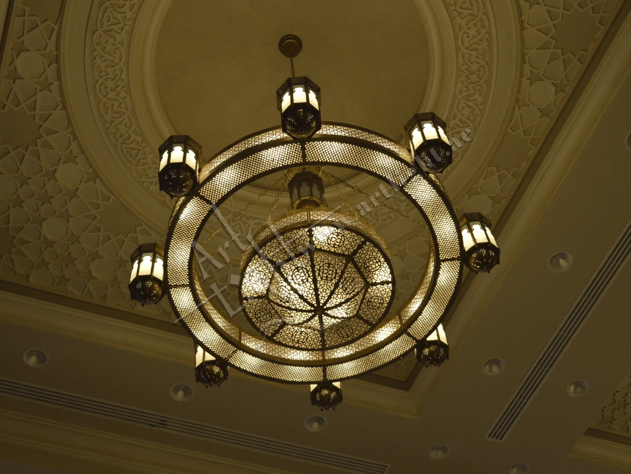 Bin Harmal Mosque Antique Brass Chandeliers by Art Light