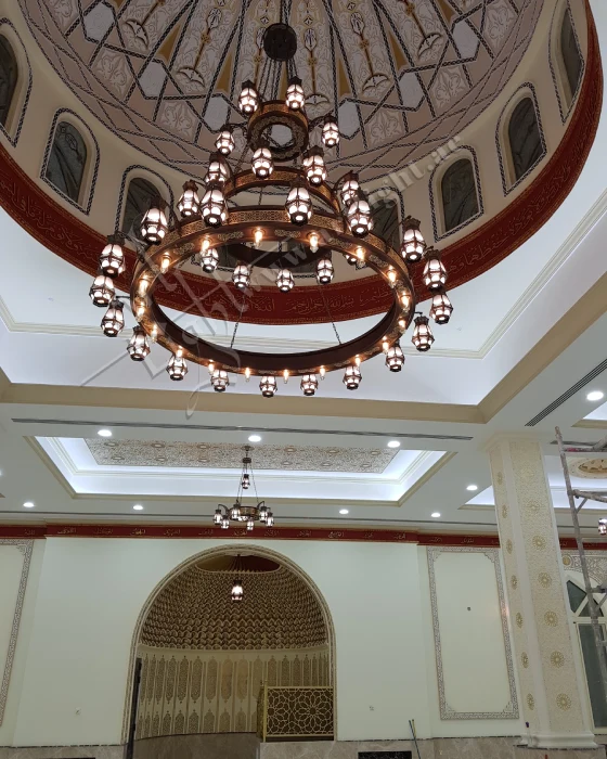 Bin Harmal Mosque Antique Brass Chandeliers by Art Light