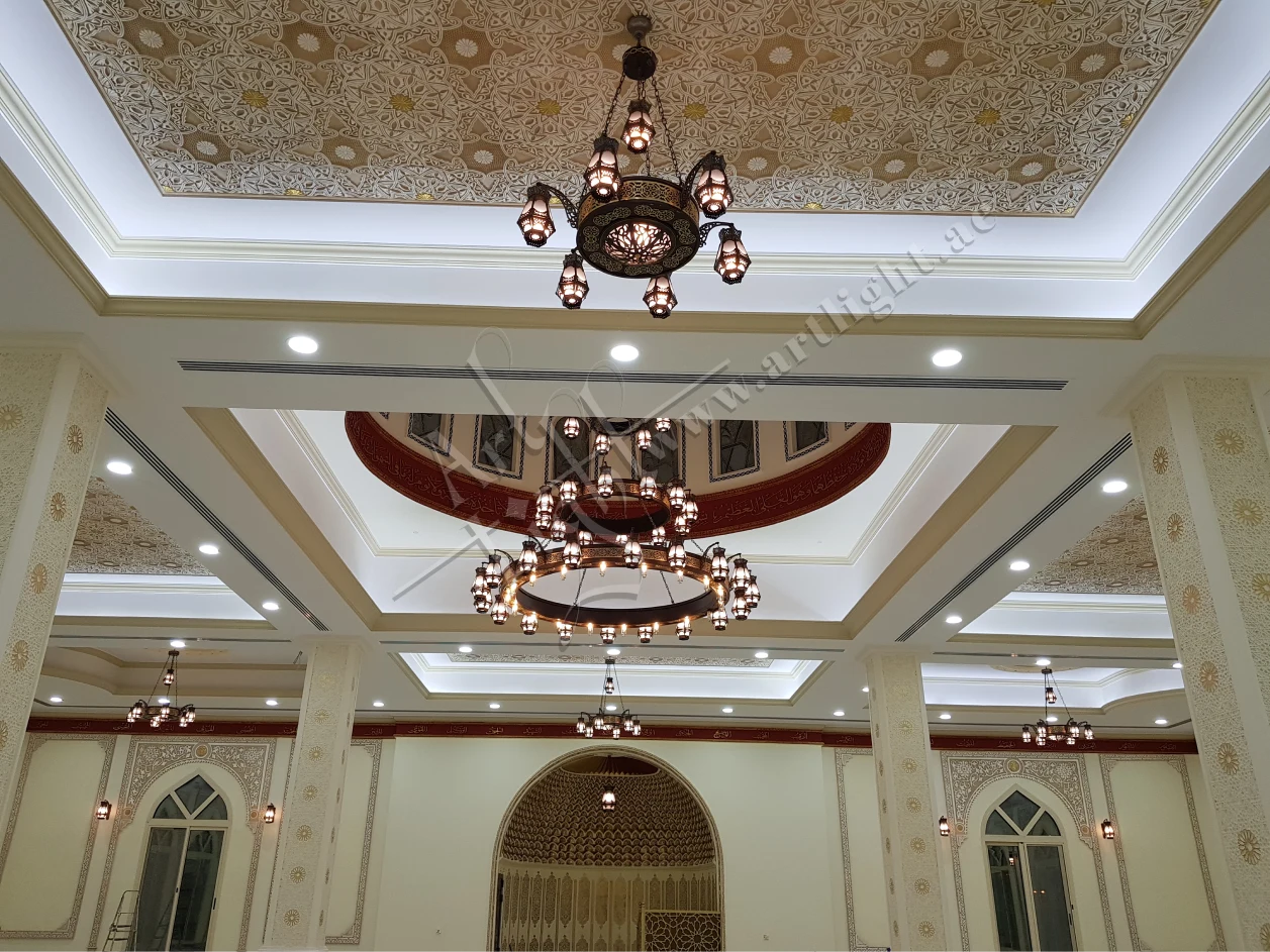 Umm Al Quwain Mosque Antique Brass Lighting by Art Light