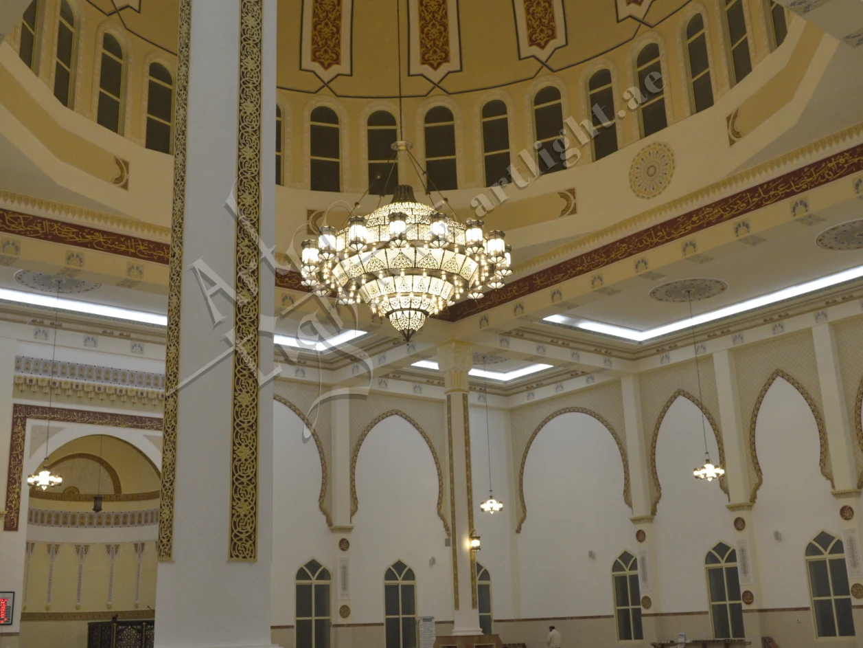 Al Ferdoos Mosque Sharjah Decorative Brass Chandeliers by Art Light