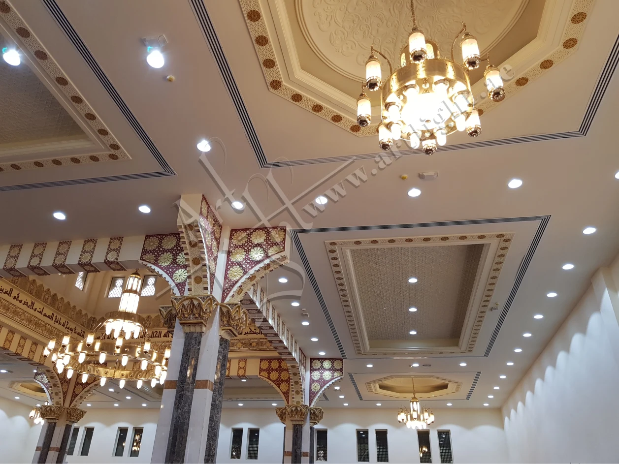 Al Sheikha Athija Bint Saqer Al Nahyan Masjid Dubai Brass Chandeliers Lighting by Art Light