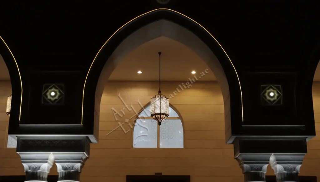 Brass Lanterns by Artlight in Hassan Abdulla Bulghuzooz Mosque – Dubai