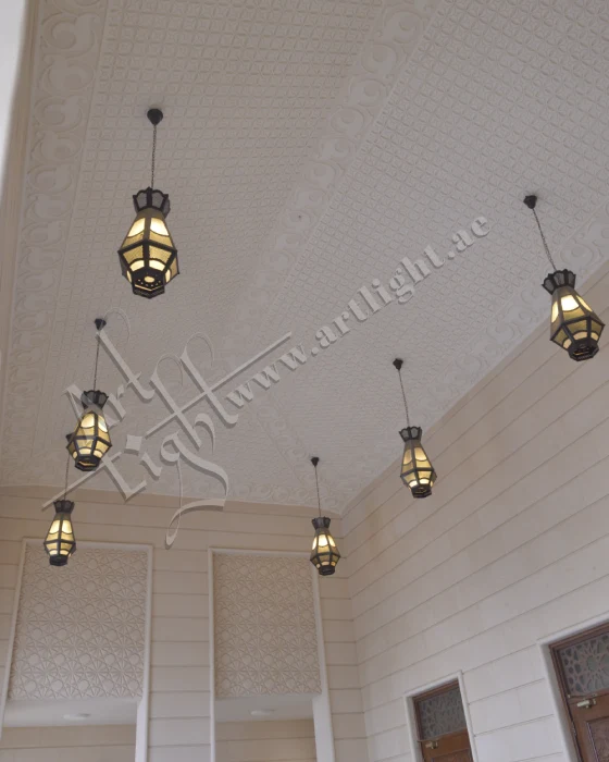 Hamad Suhail Mubarak Alketbi Mosque Al Ain - Brass Lanterns by Art Light